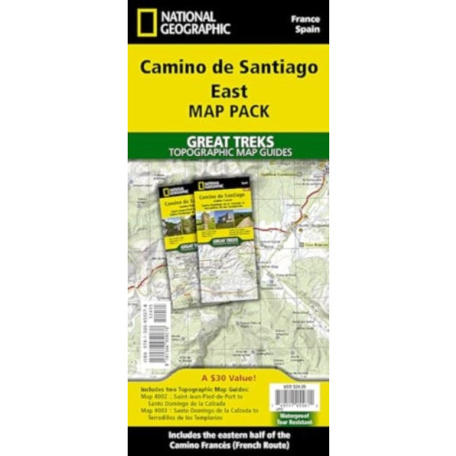 National Geographic Maps Camino de Santiago East Map Map Pack Bundle