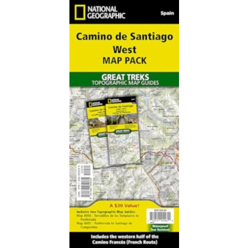 National Geographic Maps Camino de Santiago - Camino Frances West Map Pack Bundle
