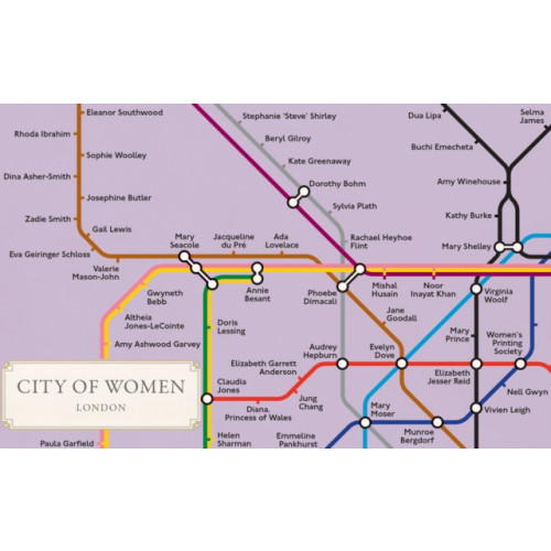 Haymarket Books City of Women London Tube Wall Map (A2, 16.5 x 23.4 Inches)