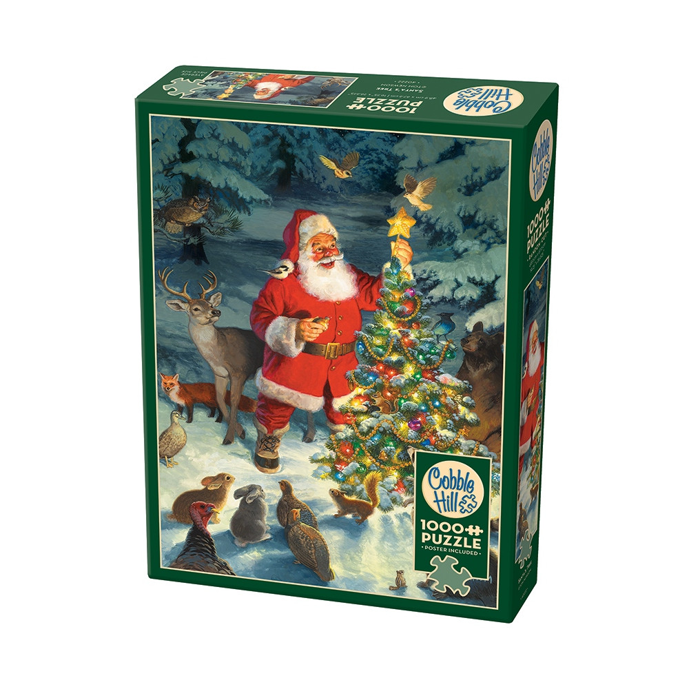 Produktbild för Puzzle Santa's Tree, Pussel, 1000 bitar, Cobble Hill