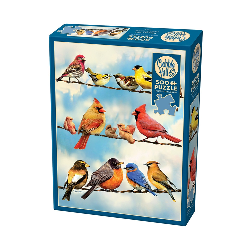 Produktbild för Puzzle Birds on a Wire, Pussel, 500 bitar, Cobble Hill