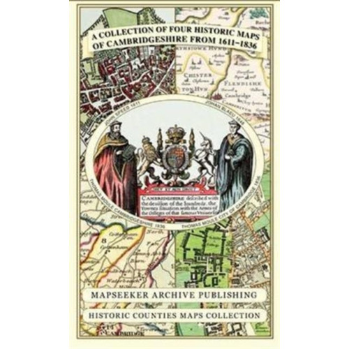 Historical Images Ltd Cambridgeshire 1611 - 1836 - Fold Up Map that includes Four Historic Maps of Cambridgeshire, John Speed's County Map of 1611, Johan Blaeu's County Map of 1648, Thomas Moule's County Map of 1836 and Thomas Moule's Plan of Cambridge City 1836
