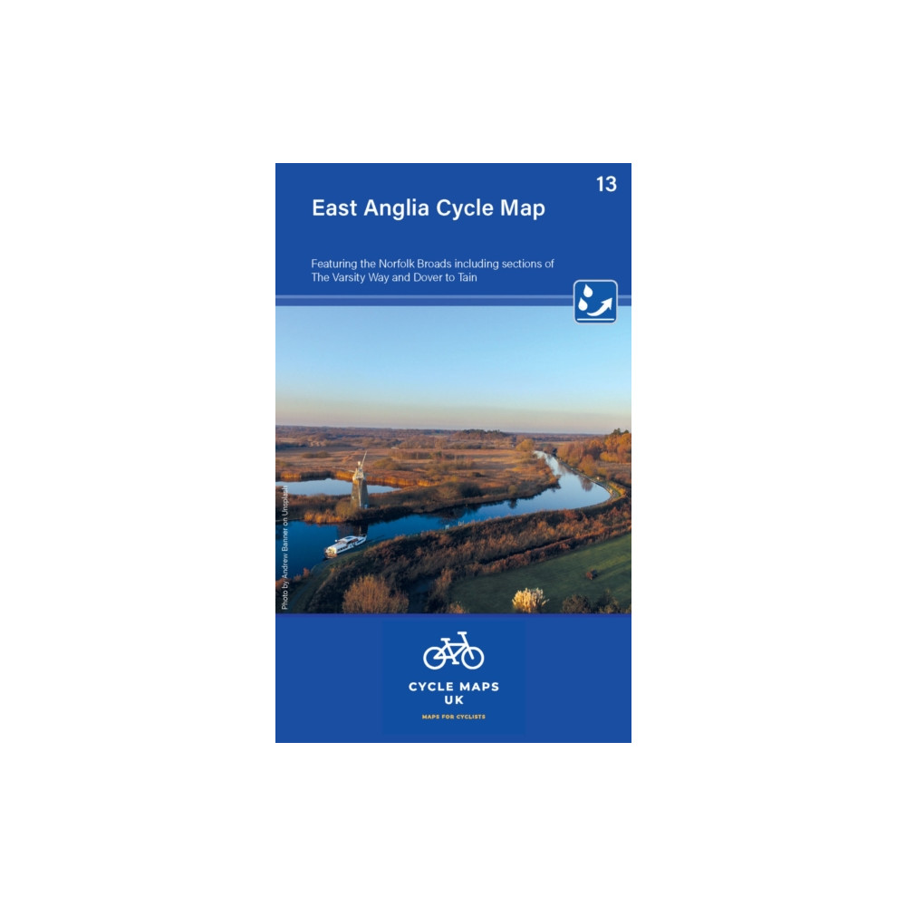 Produktbild för East Anglia Cycle Map featuring The Norfolk Broads