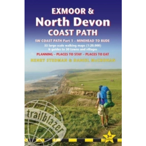 Trailblazer Publications Exmoor & North Devon Coast Path, South-West-Coast Path Part 1: Minehead to Bude (Trailblazer British Walking Guides) (häftad, eng)