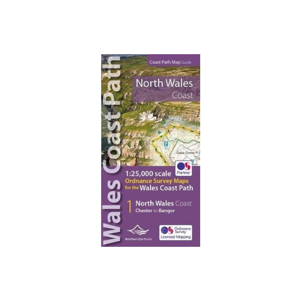 Produktbild för North Wales Coast Path Map (häftad, eng)