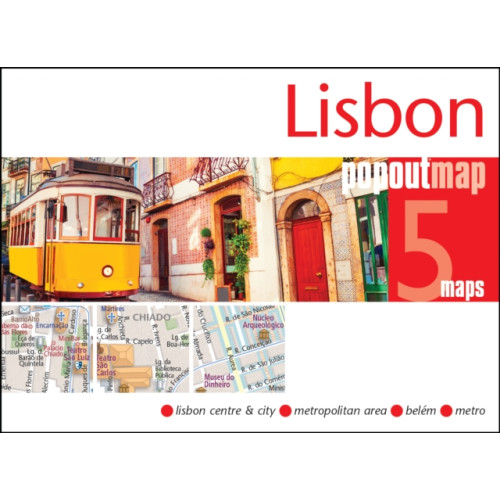 Heartwood Publishing Lisbon PopOut Map - pocket-size, pop-up map of Lisbon
