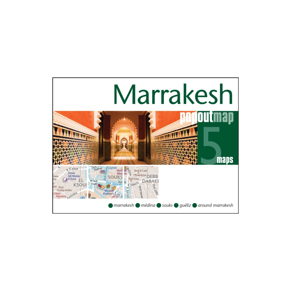 Produktbild för Marrakesh PopOut Map - pocket size pop up city map of Marrakesh
