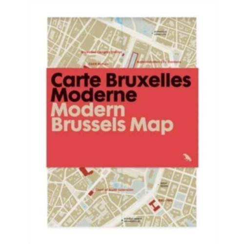 Blue Crow Media Modern Brussels Map / Carte Bruxelles Moderne