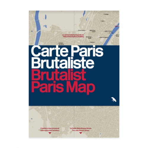 Blue Crow Media Brutalist Paris Map