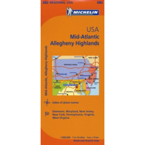 Michelin Editions Des Voyages Midatlantic - Michelin Regional Map 582