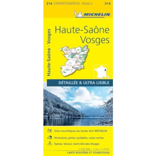 Michelin Editions Des Voyages Haute-Saone  Vosges - Michelin Local Map 314