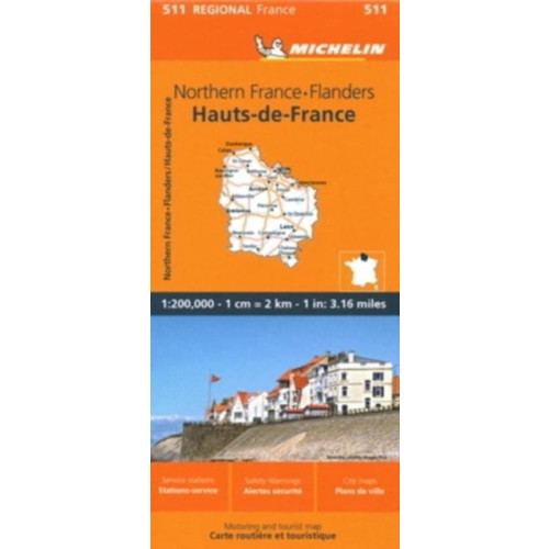 Michelin Editions Des Voyages Nord-Pas-de-Calais, Picardy - Michelin Regional Map 511