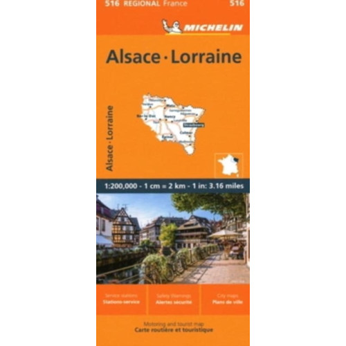 Michelin Editions Des Voyages Alsace Lorraine - Michelin Regional Map 516