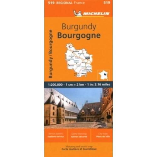 Michelin Editions Des Voyages Burgundy - Michelin Regional Map 519