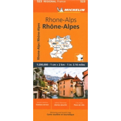 Michelin Editions Des Voyages Rhone-Alps - Michelin Regional Map 523