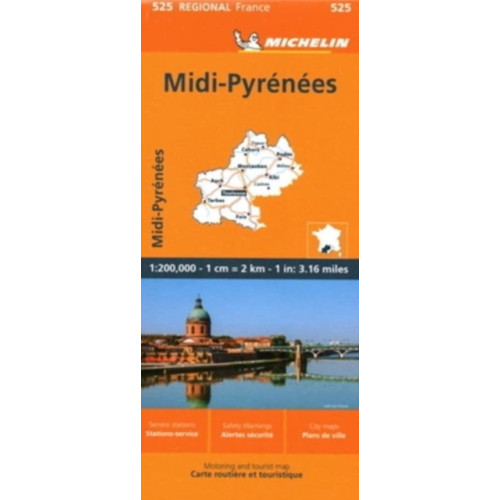 Michelin Editions Des Voyages Midi-Pyrenees - Michelin Regional Map 525