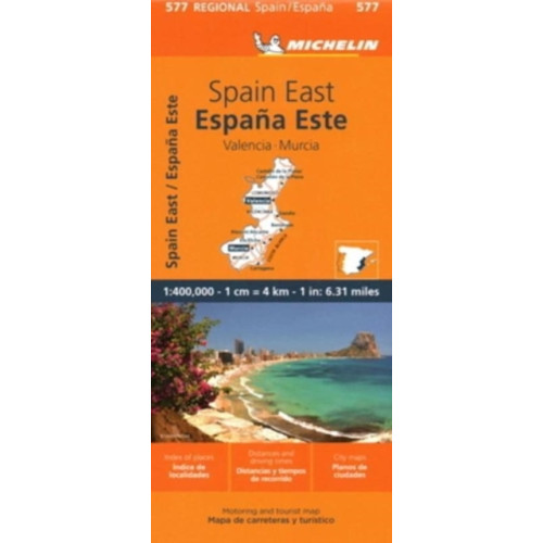 Michelin Editions Des Voyages Spain East, Valencia, Murcia - Michelin Regional Map 577