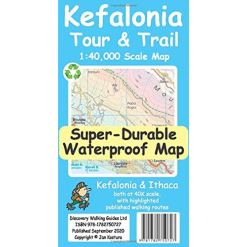 Discovery Walking Guides Ltd Kefalonia Tour and Trail Map