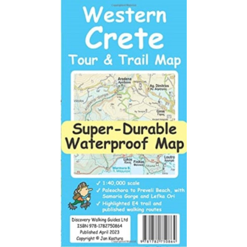 Discovery Walking Guides Ltd Western Crete Tour & Trail Super-Durable Map (häftad, eng)