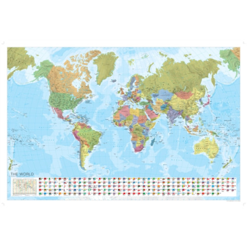 MAIRDUMONT GmbH & Co. KG World Political Marco Polo Wall Map with Flags