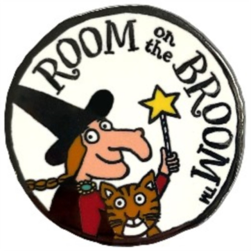 Pawprint Family Room on the Broom Logo Pin Badge