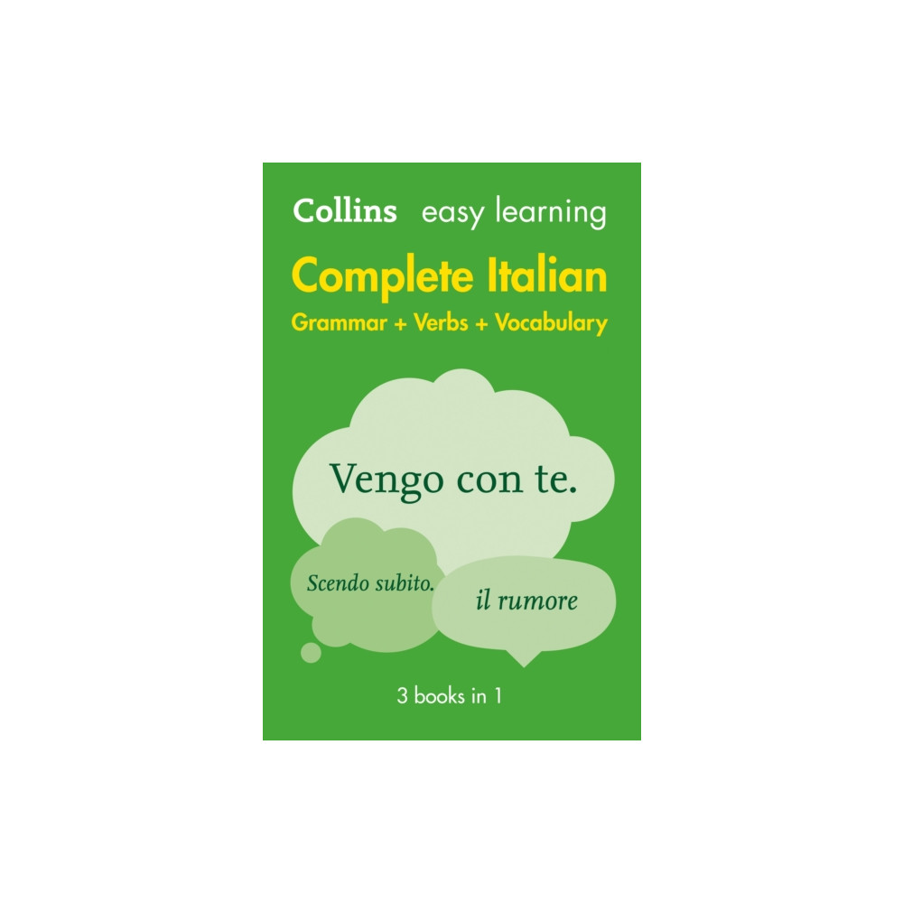 Produktbild för Easy Learning Italian Complete Grammar, Verbs and Vocabulary (3 books in 1) (häftad, eng)