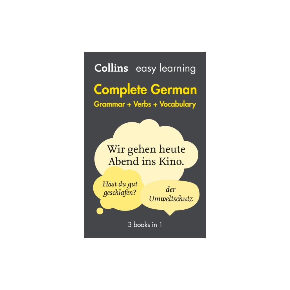 Produktbild för Easy Learning German Complete Grammar, Verbs and Vocabulary (3 books in 1) (häftad, eng)