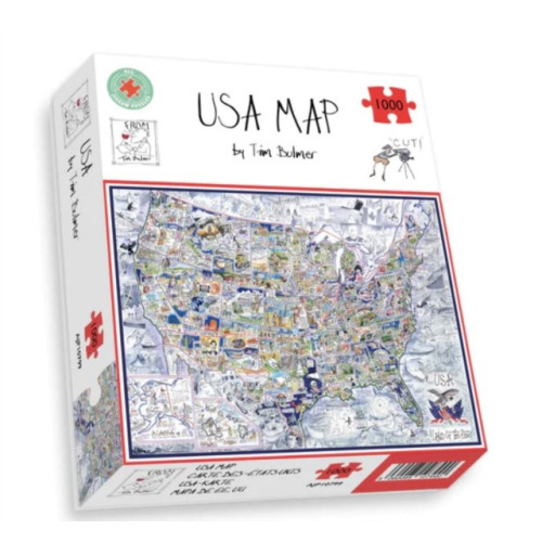 ALL JIGSAW PUZZLES Map of USA Jigsaw 1000 Piece Puzzle