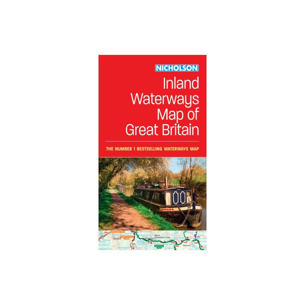 Produktbild för Nicholson Inland Waterways Map of Great Britain