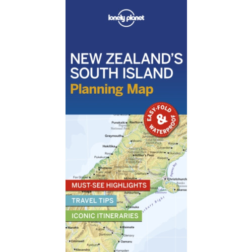 Lonely Planet Global Limited Lonely Planet New Zealand's South Island Planning Map