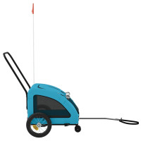 Produktbild för Cykelvagn för djur blå oxfordtyg och järn