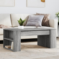 Produktbild för Soffbord grå sonoma-ek 102x55x42 cm konstruerat trä
