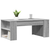 Produktbild för Soffbord grå sonoma-ek 102x55x42 cm konstruerat trä