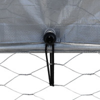 Produktbild för Fågelburar 2 st med tak och dörr silver galvaniserat stål