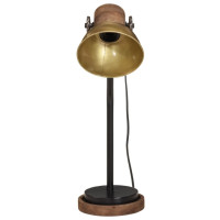 Produktbild för Skrivbordslampa 25 W antik mässing 18x18x60 cm E27
