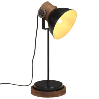 Produktbild för Skrivbordslampa 25 W svart 17x17x50 cm E27