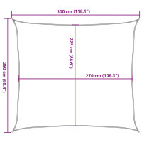 Produktbild för Solsegel 160 g/m² rektangulär ljusgrå 2,5x3 m HDPE