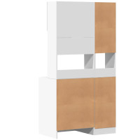 Produktbild för Köksskåp vit 95x50x180 cm konstruerat trä