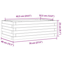 Produktbild för Odlingslåda 70x40x23 cm massivt furuträ