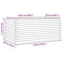 Produktbild för Odlingslåda 110x60x46 cm massivt douglasträ