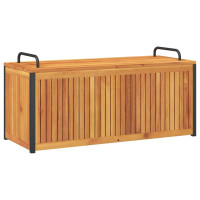 Produktbild för Dynbox för trädgården 110x45x42/53 cm massiv akacia och stål