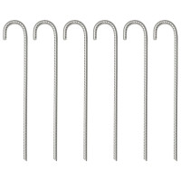 Produktbild för Tältpinnar 6 st 37 cm Ø10 mm galvaniserat stål