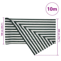 Produktbild för Insynsskyddsnät grön och vit 2x10 m HDPE 195 g/m²