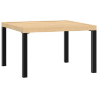 Produktbild för Trädgårdsbord svart 65x65x40 cm aluminium