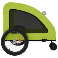 Produktbild för Cykelvagn för djur grön oxfordtyg och järn