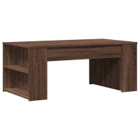 Produktbild för Soffbord brun ek 102x55x42 cm konstruerat trä