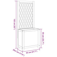 Produktbild för Odlingslåda med spaljé 55x29,5x132 cm massiv akacia