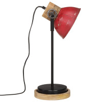 Produktbild för Skrivbordslampa 25 W nött röd 17x17x50 cm E27