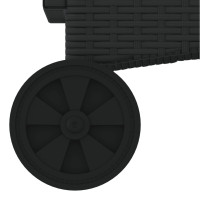 Produktbild för Solsängar med dynor 2 st svart konstrotting