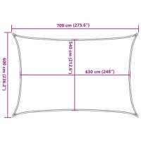 Produktbild för Solsegel 160 g/m² rektangulär ljusgrå 6x7 m HDPE